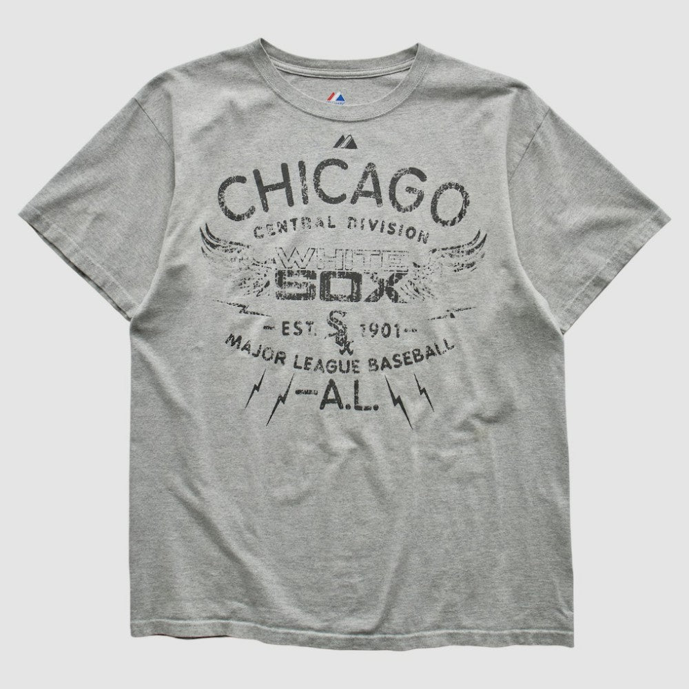 Chicago White Sox Majestic 2010s T-shirt - Heather Gray - M by Fanatics Real Vintage T-shirts
