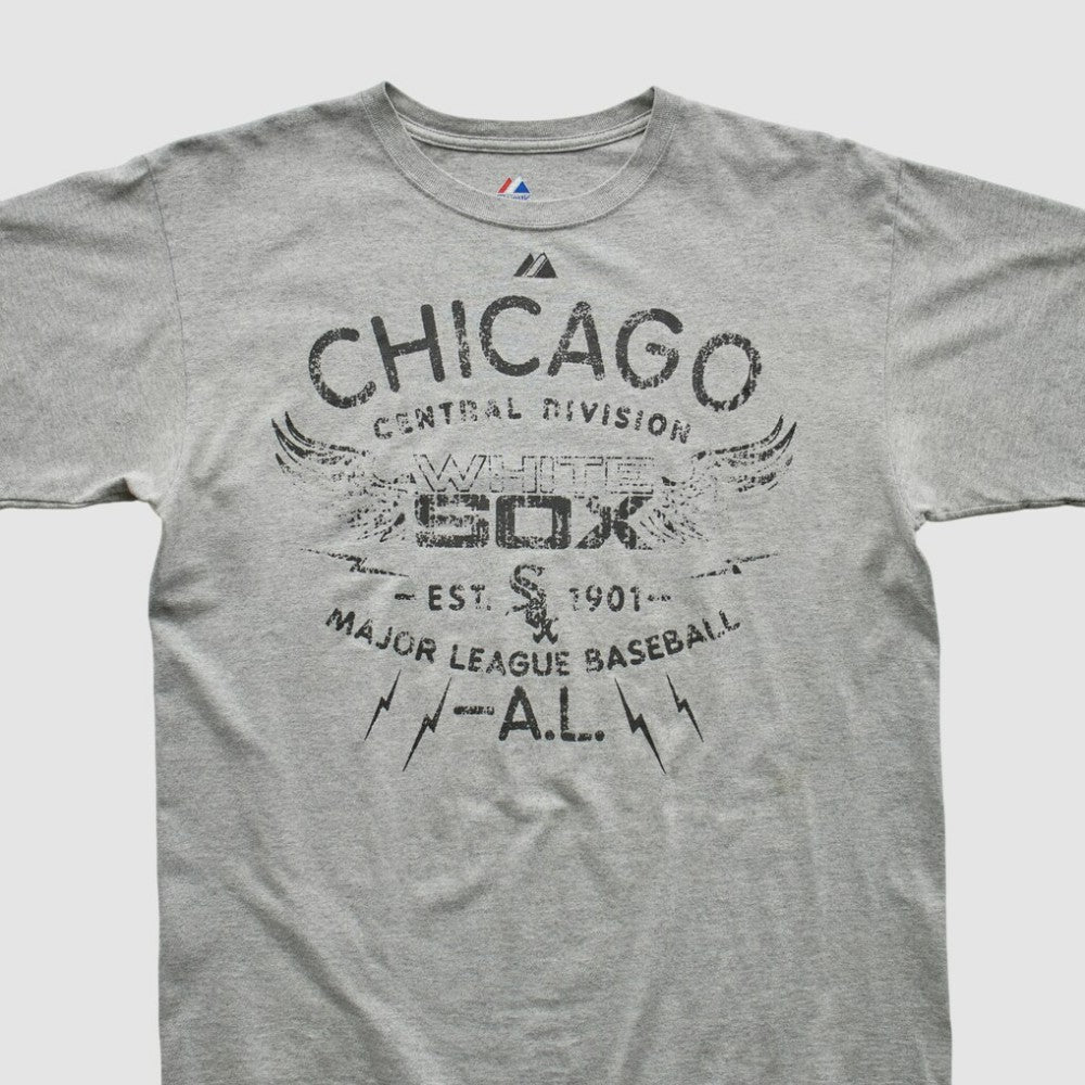 Chicago White Sox Majestic 2010s T-shirt - Heather Gray - M by Fanatics Real Vintage T-shirts