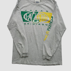 Green Bay Packers Lee Apparel 90s Long Sleeve T-shirt Heather Gray Vintage