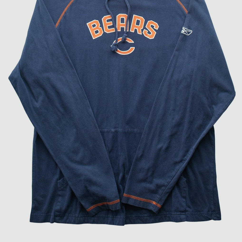 Chicago Bears Reebok 2000s Hooded Pullover Sweatshirt Navy Vintage