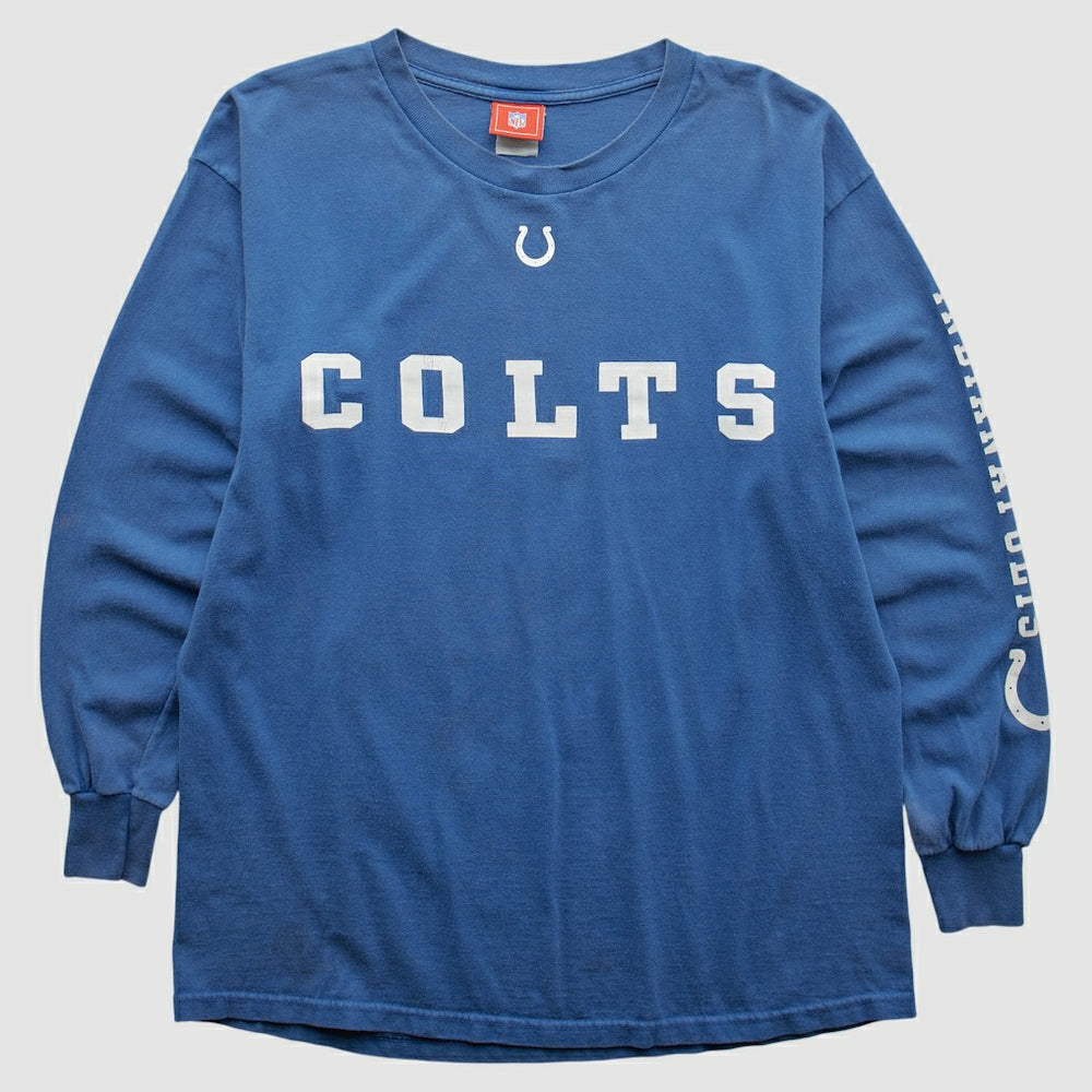 Indianapolis Colts NFL 2000s Long Sleeve T-shirt Blue Vintage