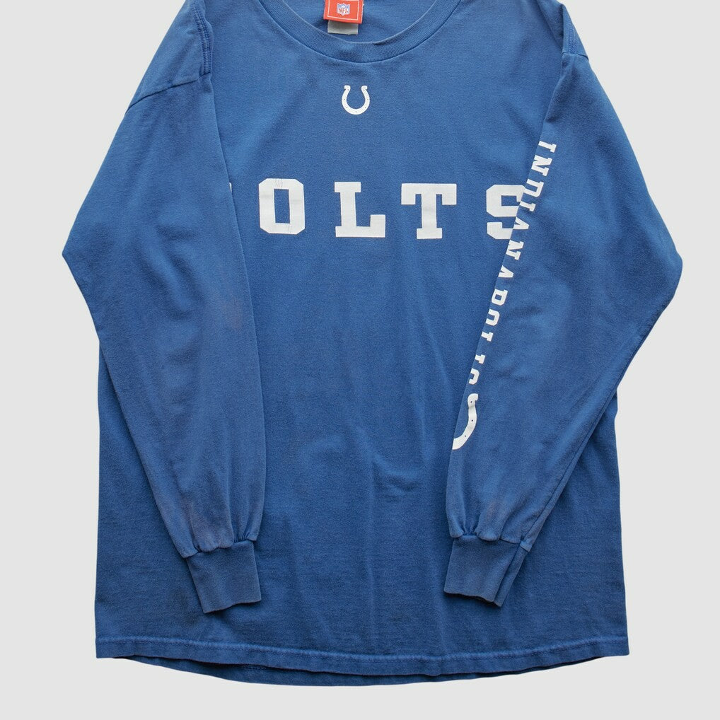 Indianapolis Colts NFL 2000s Long Sleeve T-shirt Blue Vintage
