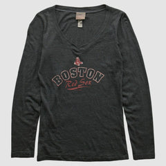 Boston Red Sox Genuine Merchandise 2010s Long Sleeve T-shirt - Charcoal - XXS by Fanatics Real Vintage T-shirts