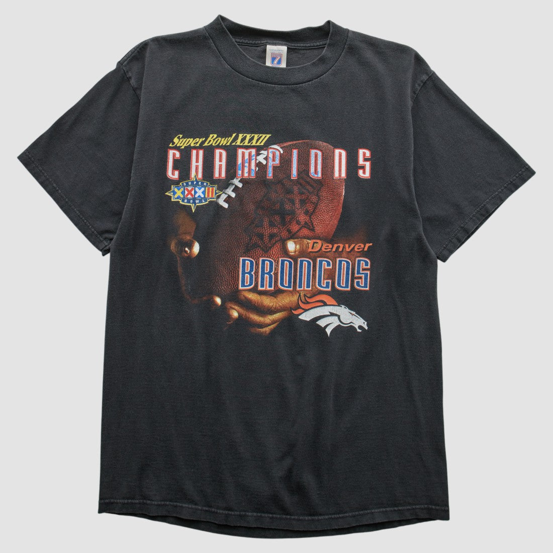 Denver Broncos Logo Athletic 1998 T-shirt Black Vintage