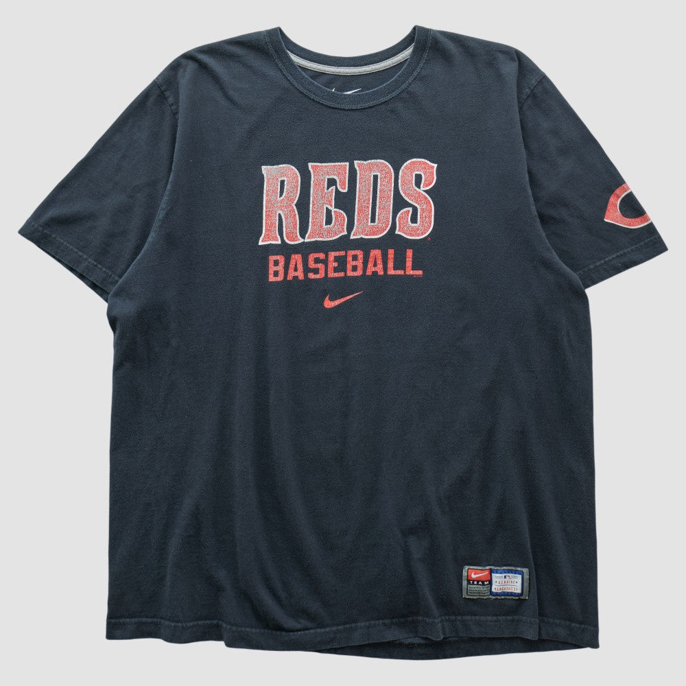 Cincinnati Reds Nike 2010s T-shirt - Navy - L by Fanatics Real Vintage T-shirts