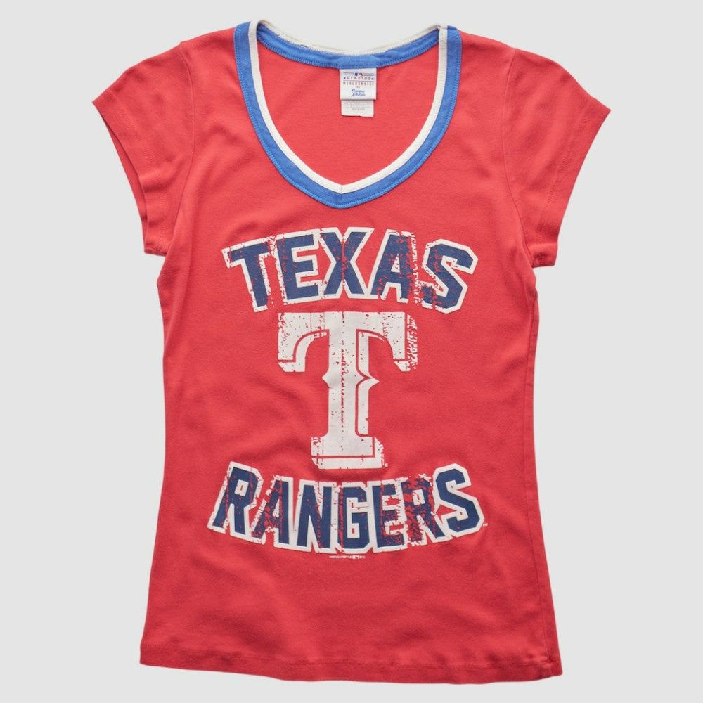 Texas Rangers Campus Lifestyle 2010s T-shirt - Red - XXS by Fanatics Real Vintage T-shirts