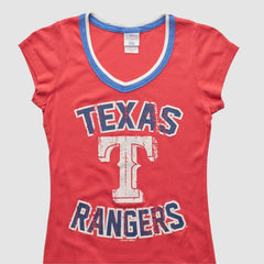Texas Rangers Campus Lifestyle 2010s T-shirt - Red - XXS by Fanatics Real Vintage T-shirts