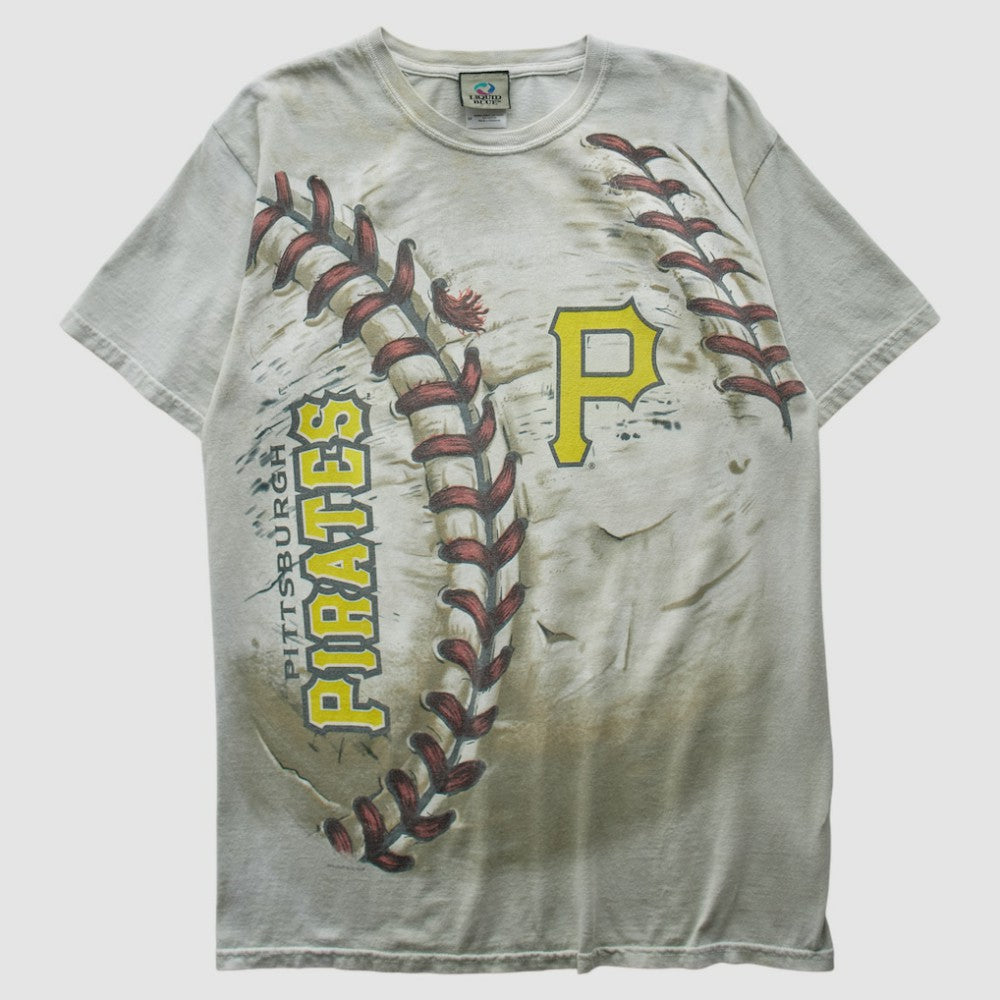 Pittsburgh Pirates Liquid Blue 2000s T-shirt - White - S by Fanatics Real Vintage T-shirts