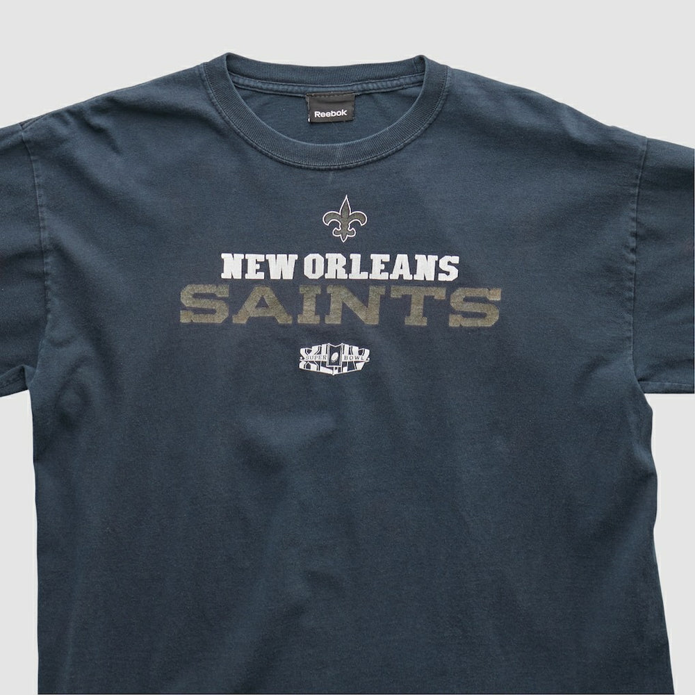 New Orleans Saints Reebok 2010 Long Sleeve T-shirt Navy Vintage