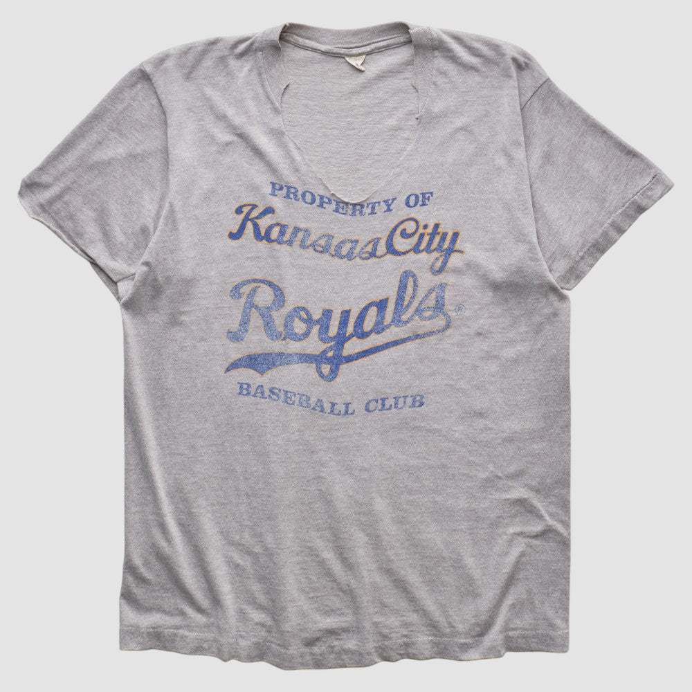 Kansas City Royals 80s T-shirt - Heather Gray - S by Fanatics Real Vintage T-shirts