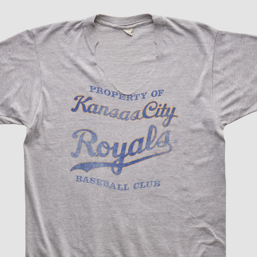 Kansas City Royals 80s T-shirt - Heather Gray - S by Fanatics Real Vintage T-shirts
