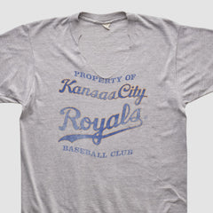 Kansas City Royals 80s T-shirt - Heather Gray - S by Fanatics Real Vintage T-shirts