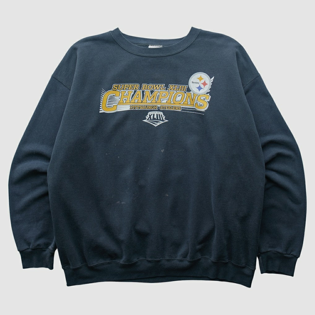 Pittsburgh Steelers NFL 2009 Pullover Sweatshirt Navy Vintage