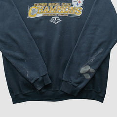Pittsburgh Steelers NFL 2009 Pullover Sweatshirt Navy Vintage