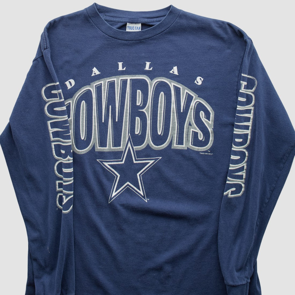Dallas Cowboys True Fan 90s Long Sleeve T-shirt Navy Vintage