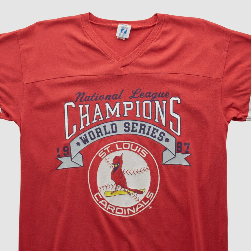 St. Louis Cardinals Logo Athletic 1987 T-shirt - Red - M by Fanatics Real Vintage T-shirts