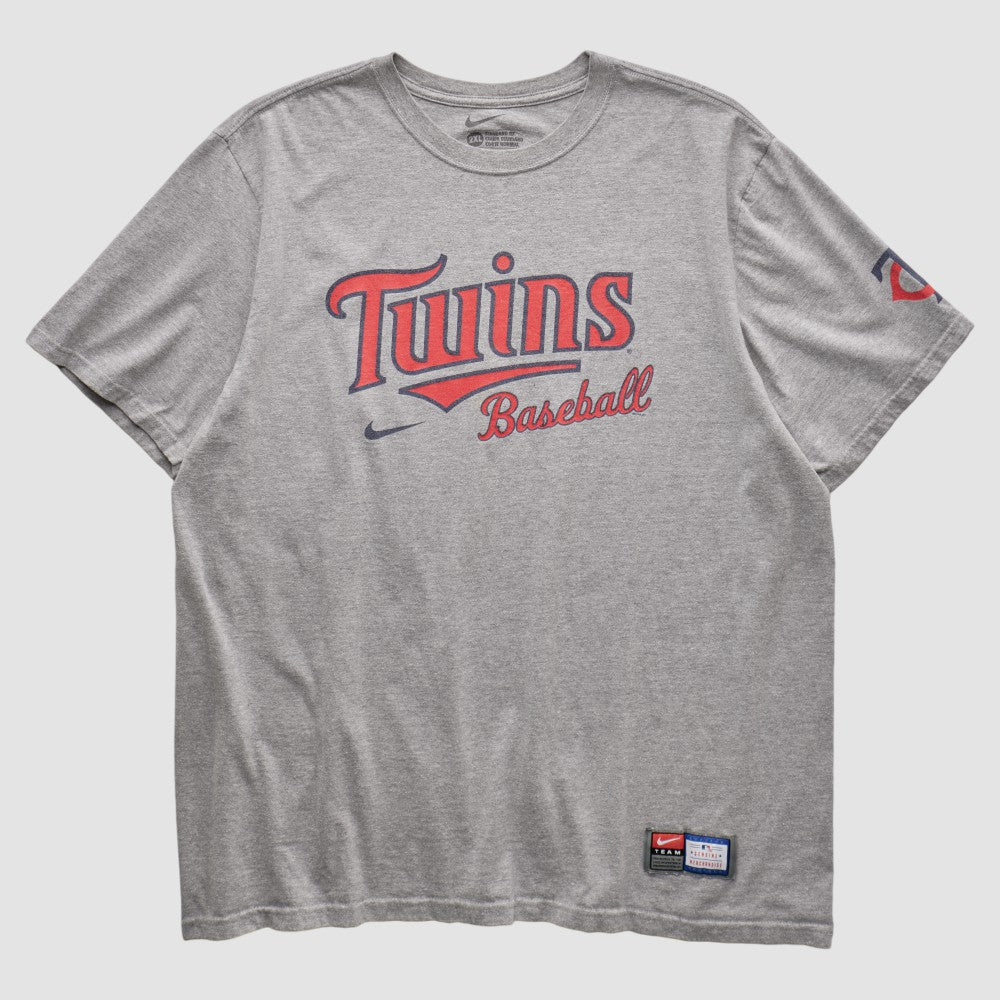 Minnesota Twins Nike 2010s T-shirt - Heather Gray - XL by Fanatics Real Vintage T-shirts
