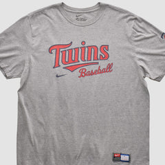 Minnesota Twins Nike 2010s T-shirt - Heather Gray - XL by Fanatics Real Vintage T-shirts