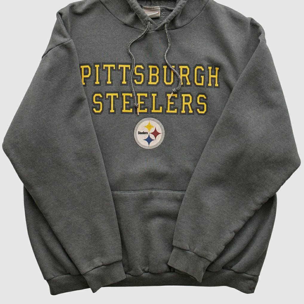Pittsburgh Steelers NFL 2000s Hooded Sweatshirt Black Vintage