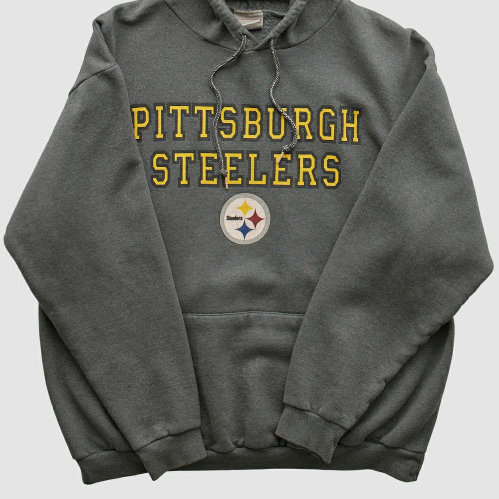 Pittsburgh Steelers NFL 2000s Hooded Sweatshirt Black Vintage