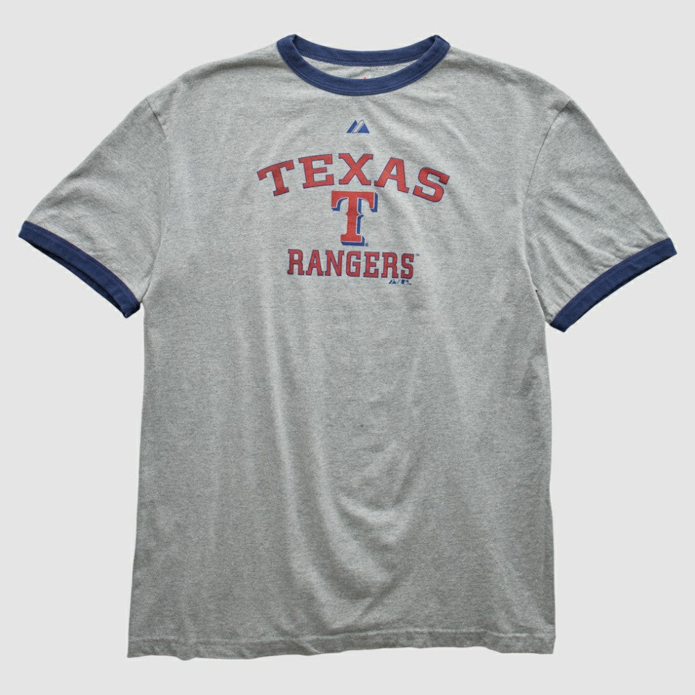 Texas Rangers Majestic 2010 T-shirt - Heather Gray - L by Fanatics Real Vintage T-shirts