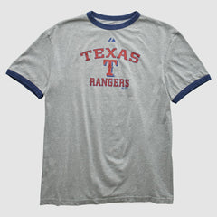 Texas Rangers Majestic 2010 T-shirt - Heather Gray - L by Fanatics Real Vintage T-shirts