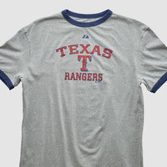 Texas Rangers Majestic 2010 T-shirt - Heather Gray - L by Fanatics Real Vintage T-shirts