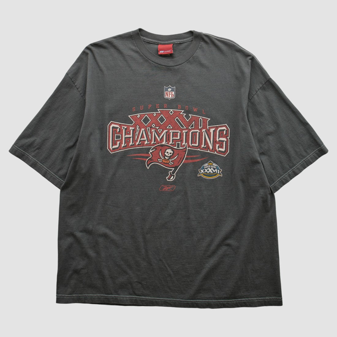 Tampa Bay Buccaneers Reebok 2003 T-shirt Charcoal Vintage