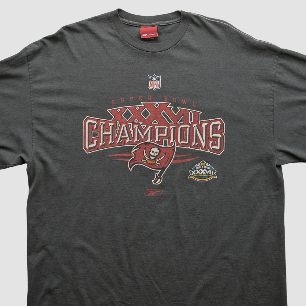 Tampa Bay Buccaneers Reebok 2003 T-shirt Charcoal Vintage