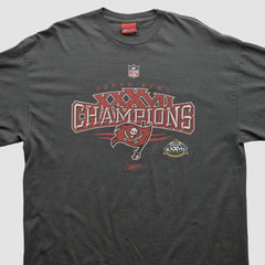 Tampa Bay Buccaneers Reebok 2003 T-shirt Charcoal Vintage