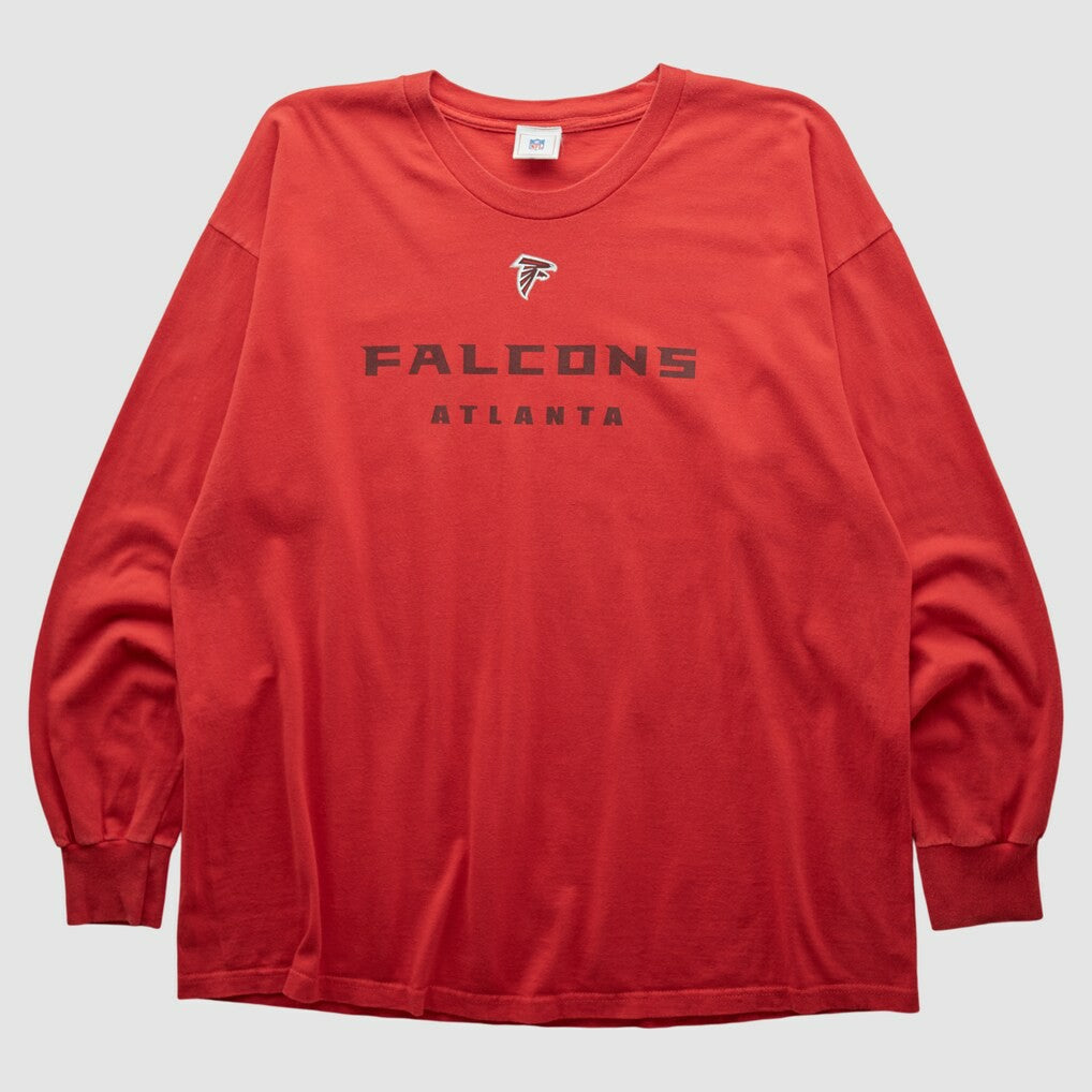 Atlanta Falcons NFL 2000s Long Sleeve T-shirt Red Vintage