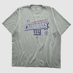 New York Giants Reebok 2007 T-shirt Heather Gray Vintage