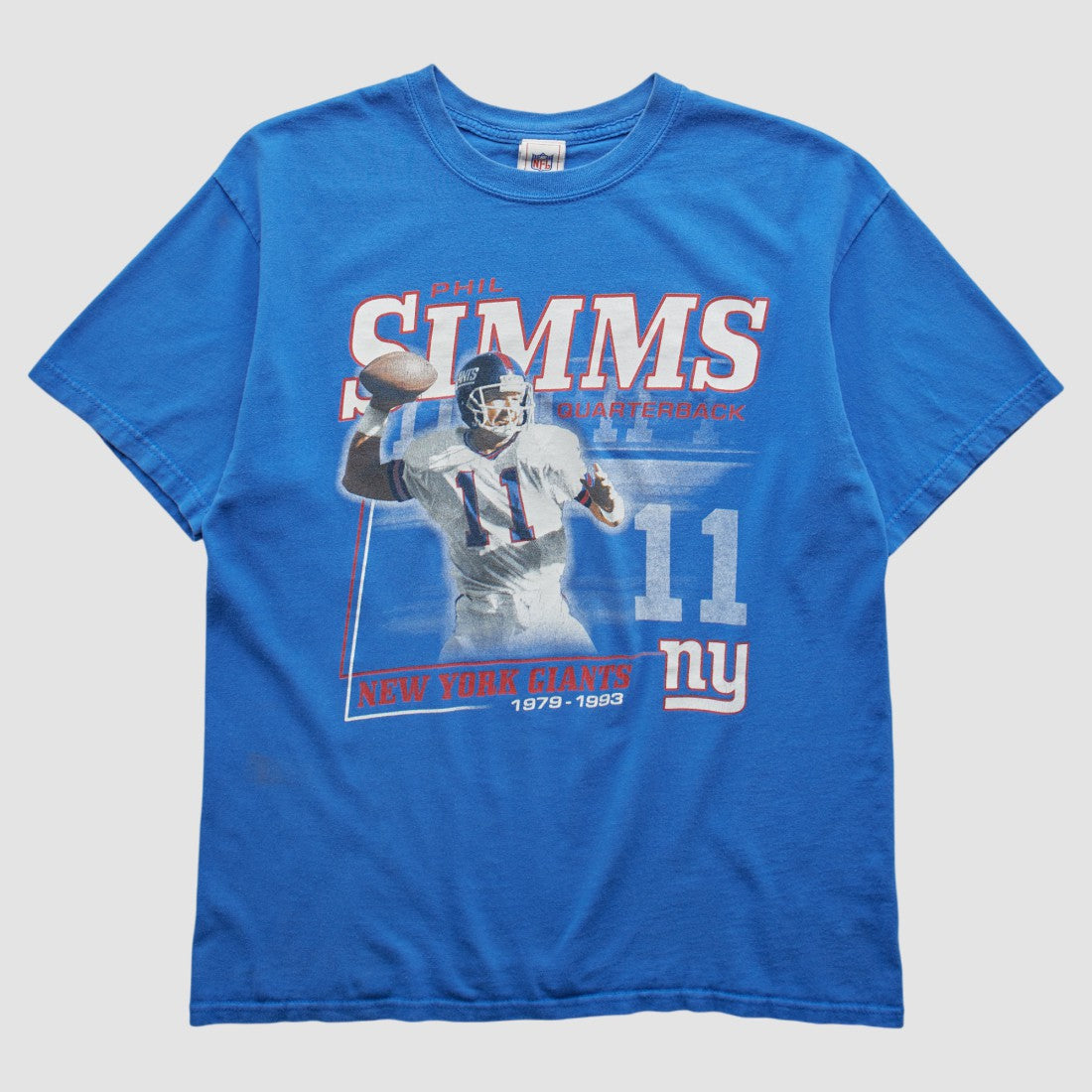 Phil Simms NFL 2000s T-shirt Blue Vintage