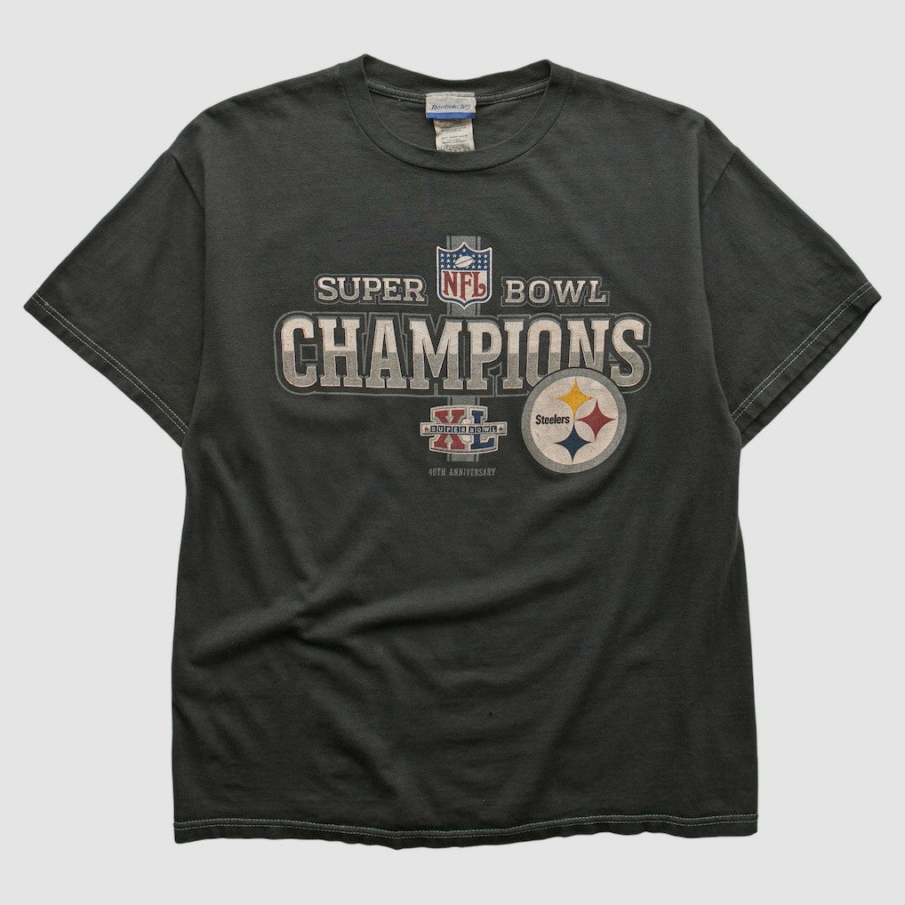 Pittsburgh Steelers Reebok 2006 T-shirt Black Vintage
