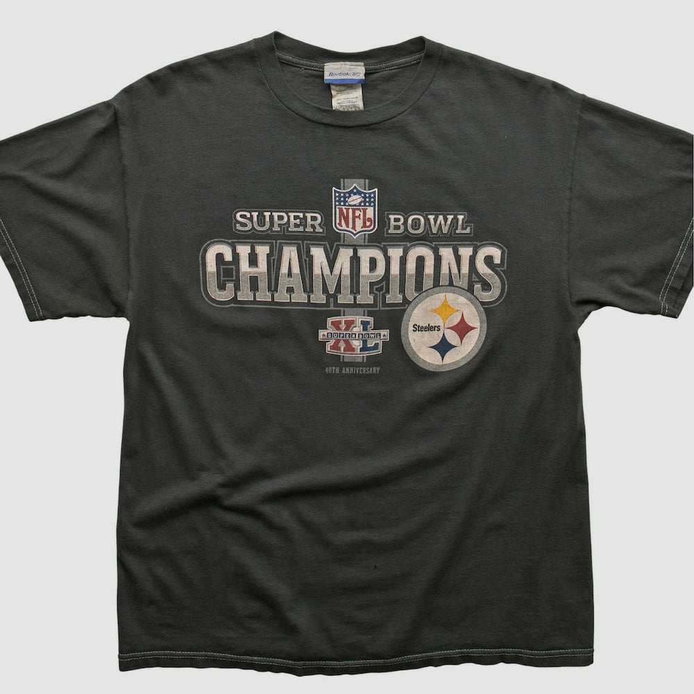 Pittsburgh Steelers Reebok 2006 T-shirt Black Vintage