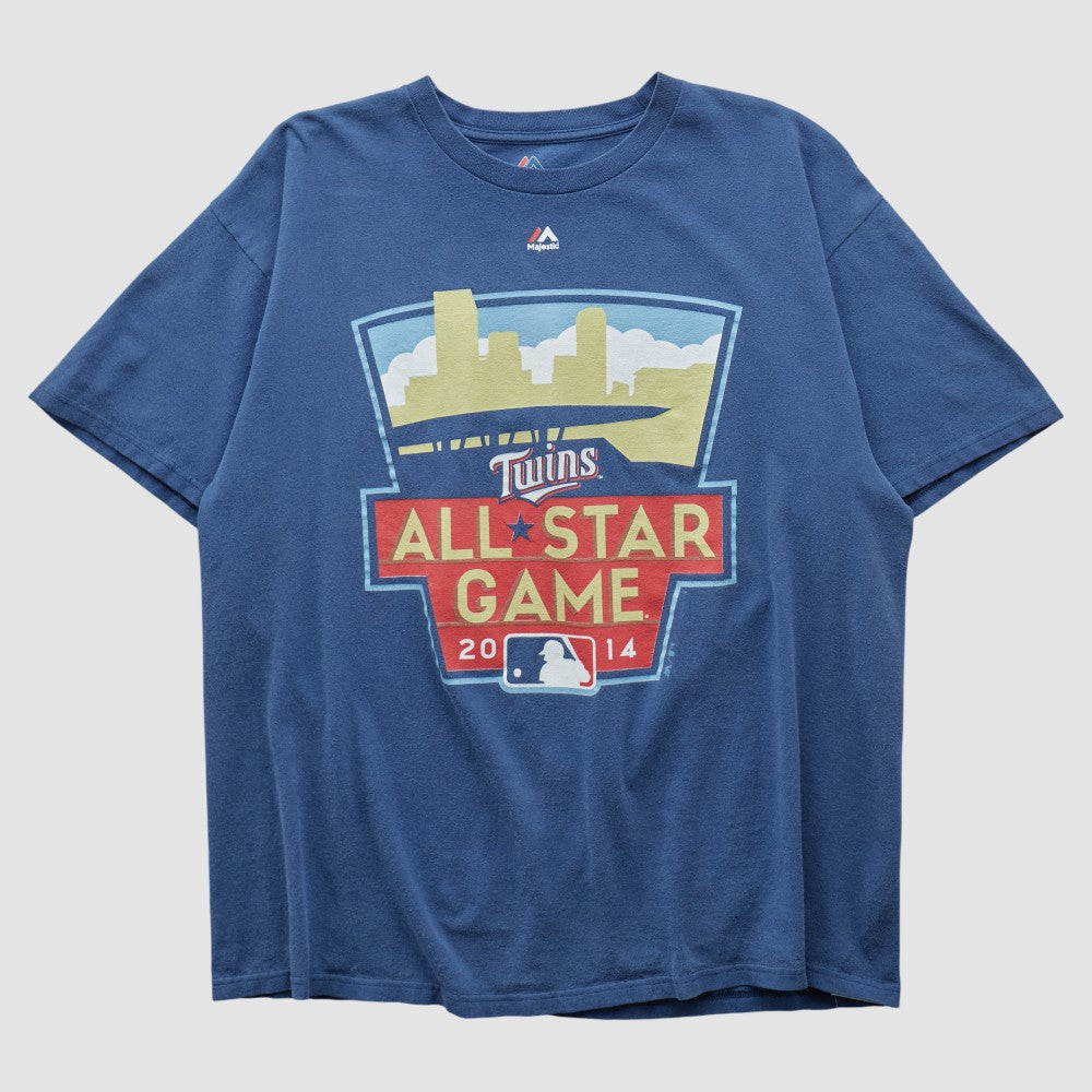 Minnesota Twins Majestic 2014 T-shirt - Blue - M by Fanatics Real Vintage T-shirts