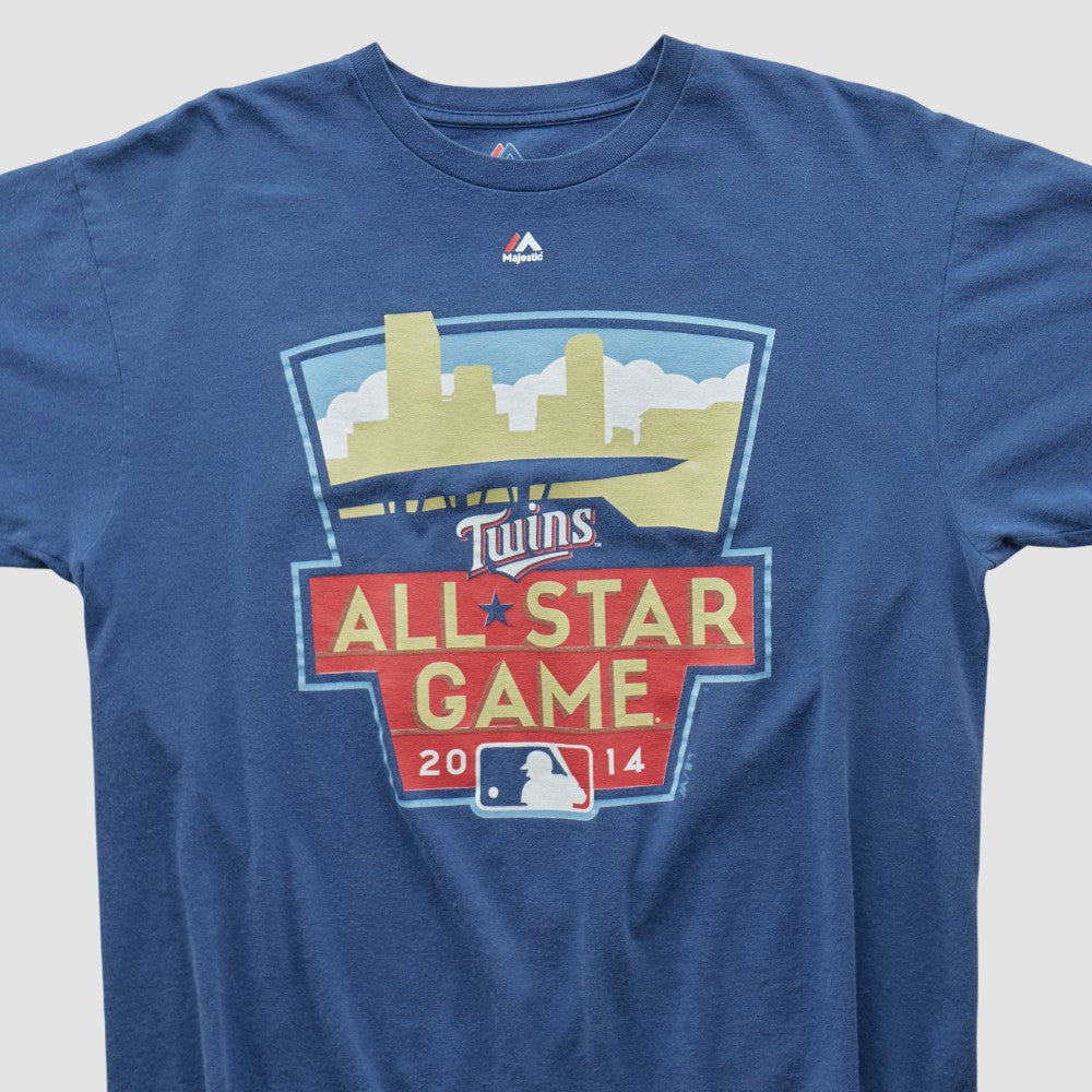 Minnesota Twins Majestic 2014 T-shirt - Blue - M by Fanatics Real Vintage T-shirts