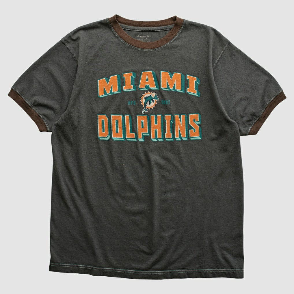 Miami Dolphins Reebok 2000s T-shirt Charcoal Vintage