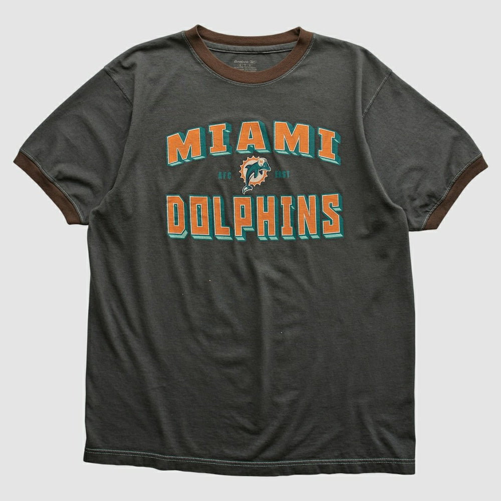 Miami Dolphins Reebok 2000s T-shirt Charcoal Vintage