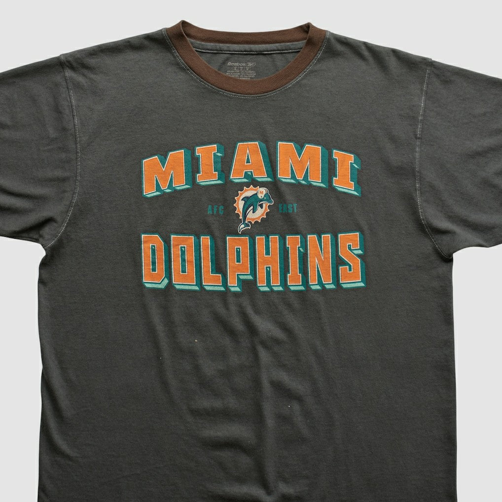 Miami Dolphins Reebok 2000s T-shirt Charcoal Vintage