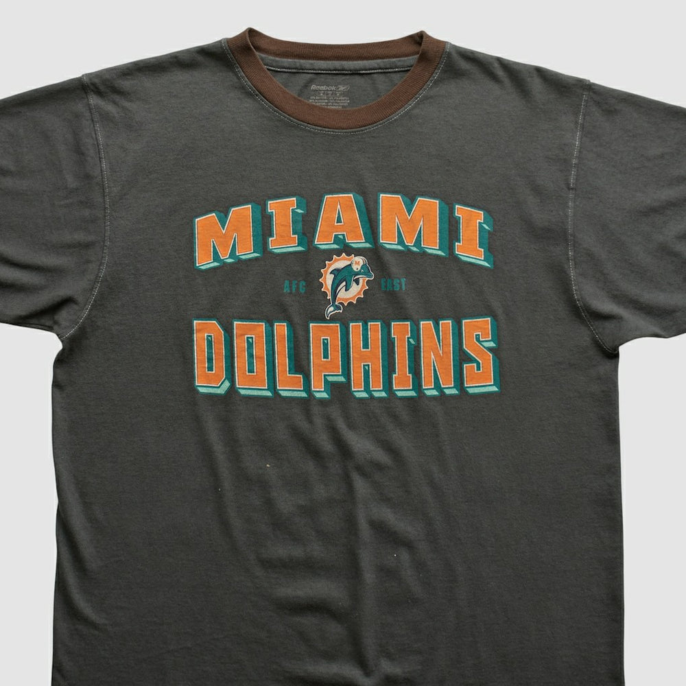 Miami Dolphins Reebok 2000s T-shirt Charcoal Vintage