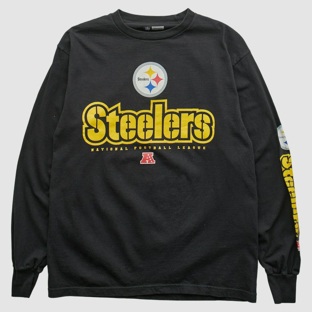 Pittsburgh Steelers NFL 2000s Long Sleeve T-shirt Black Vintage