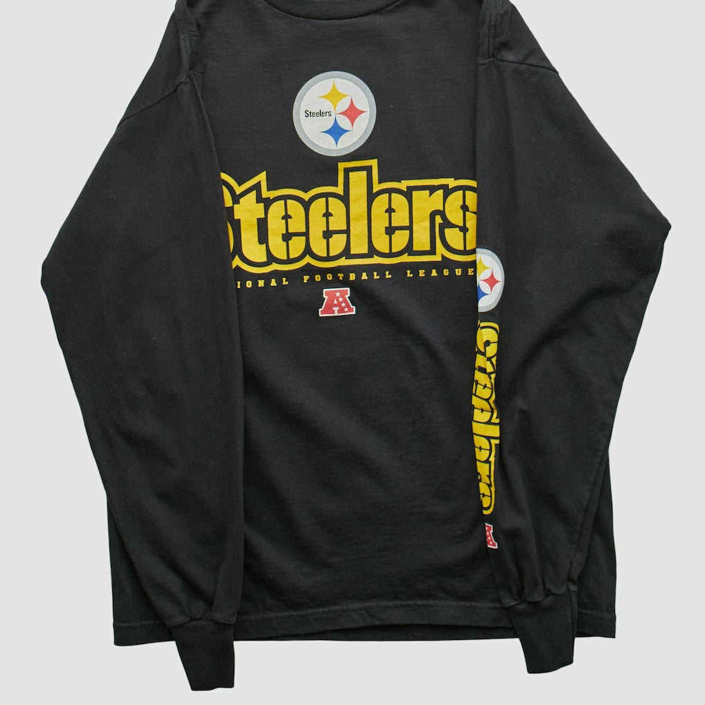 Pittsburgh Steelers NFL 2000s Long Sleeve T-shirt Black Vintage
