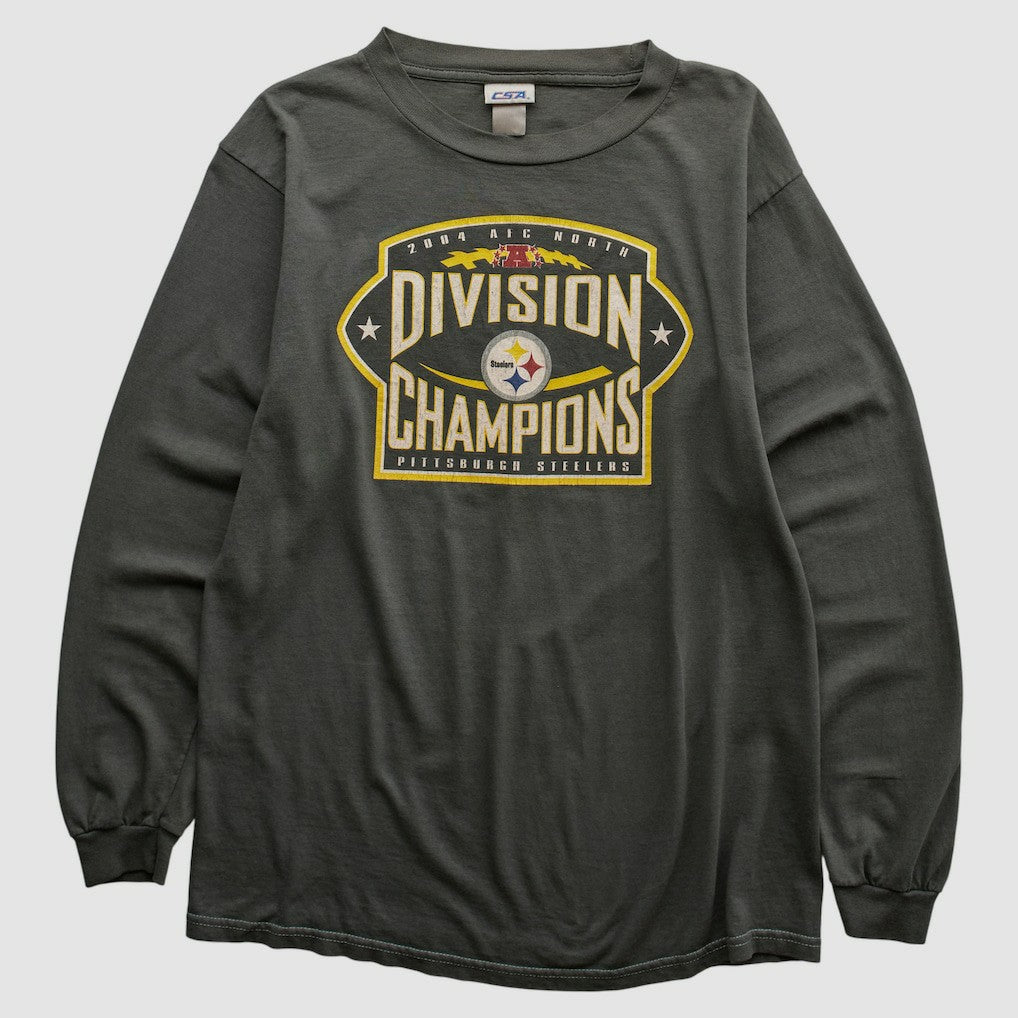 Pittsburgh Steelers CSA 2004 Long Sleeve T-shirt Charcoal Vintage