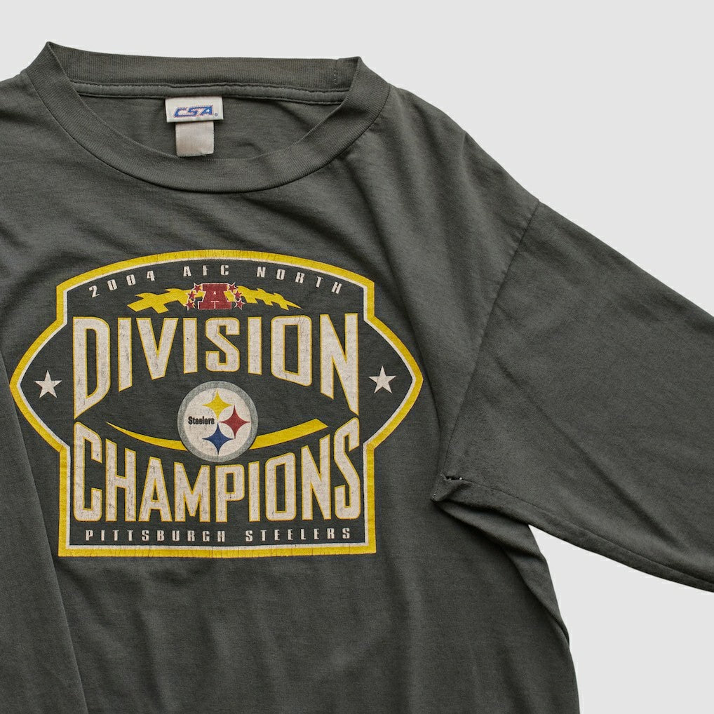 Pittsburgh Steelers CSA 2004 Long Sleeve T-shirt Charcoal Vintage