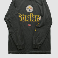 Pittsburgh Steelers NFL 2010s Long Sleeve T-shirt Black Vintage