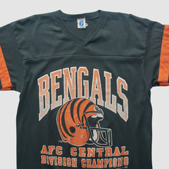 Cincinnati Bengals Logo 7 90s T-shirt Black Vintage