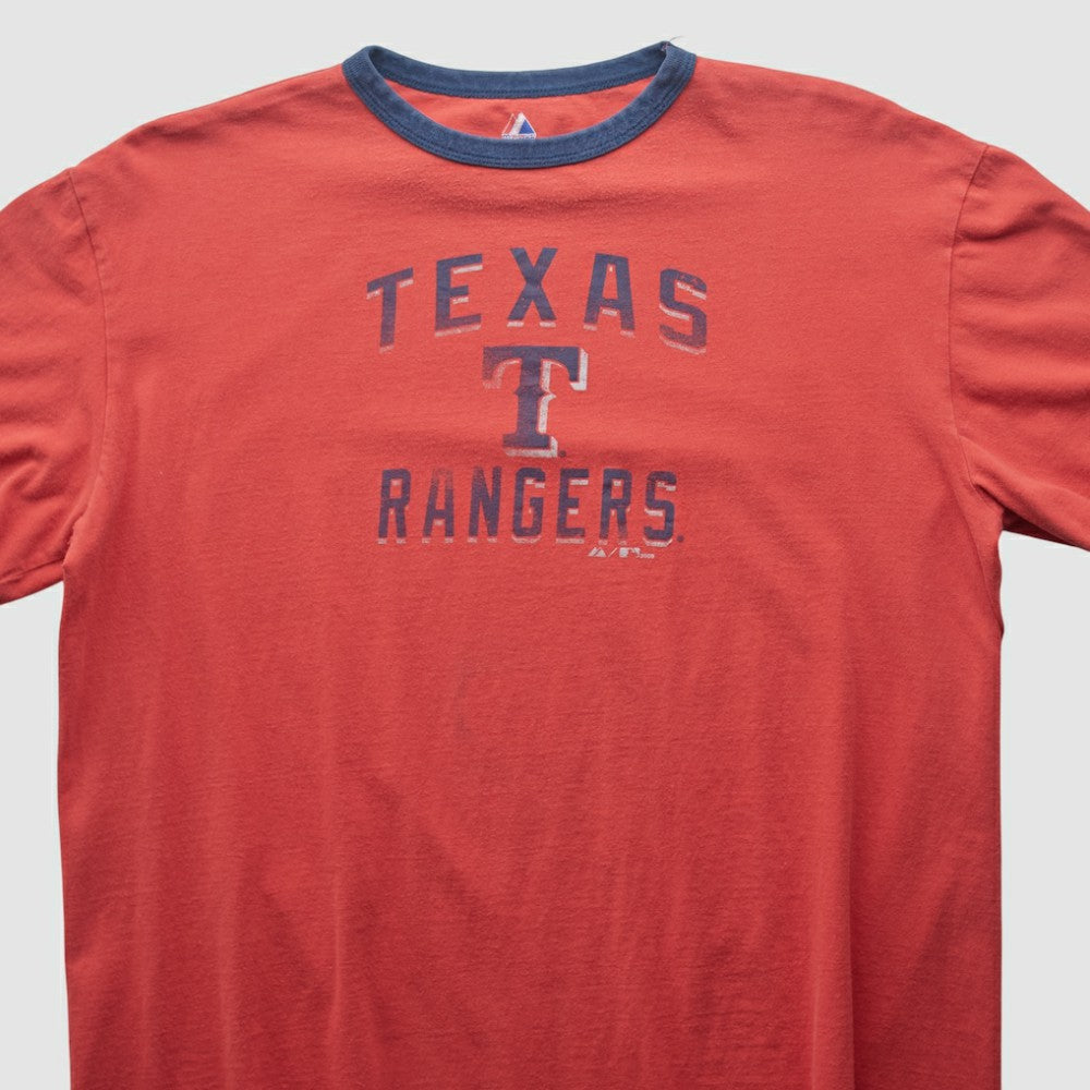 Texas Rangers Majestic 2009 T-shirt - Red - L by Fanatics Real Vintage T-shirts
