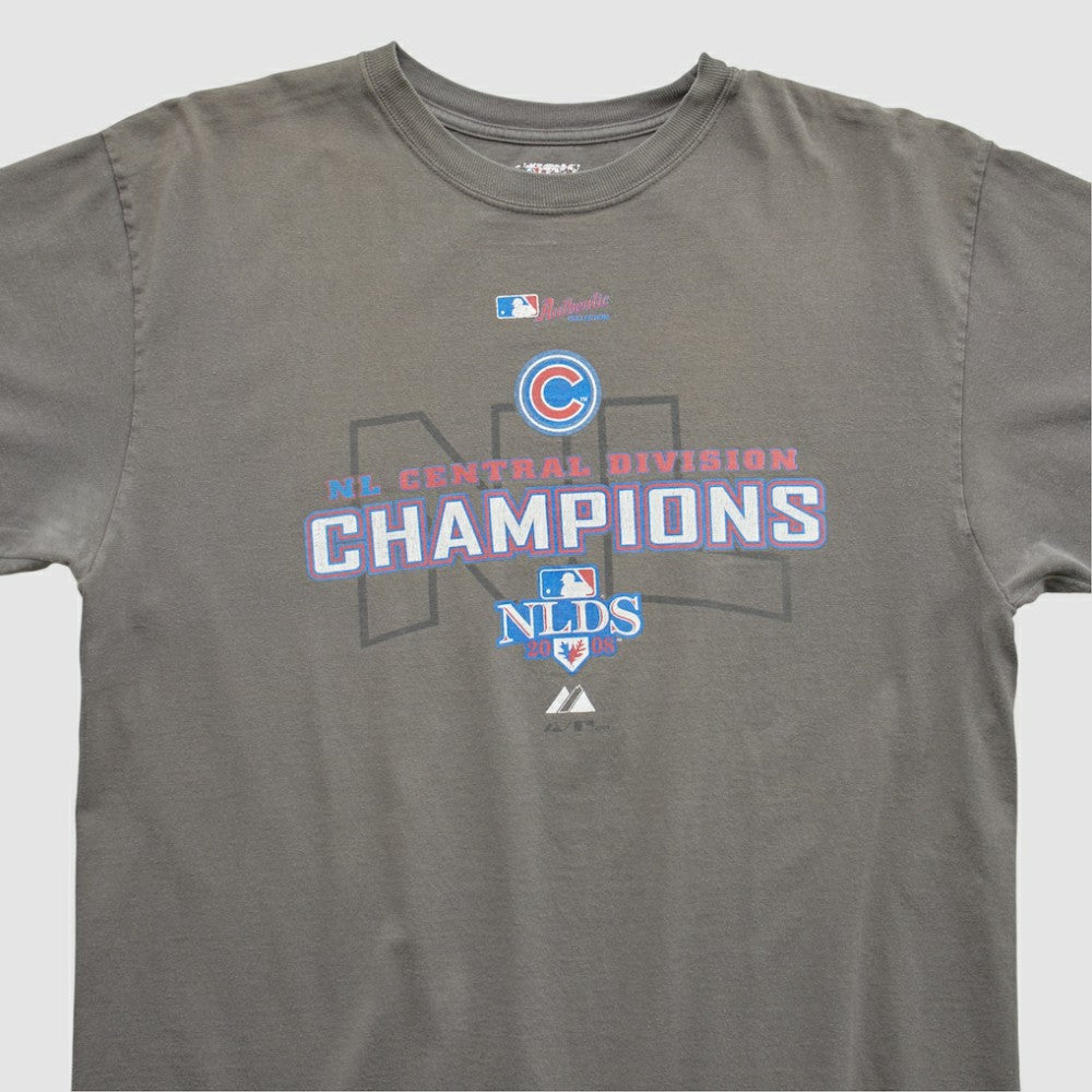 Chicago Cubs Majestic 2008 T-shirt - Charcoal - M by Fanatics Real Vintage T-shirts