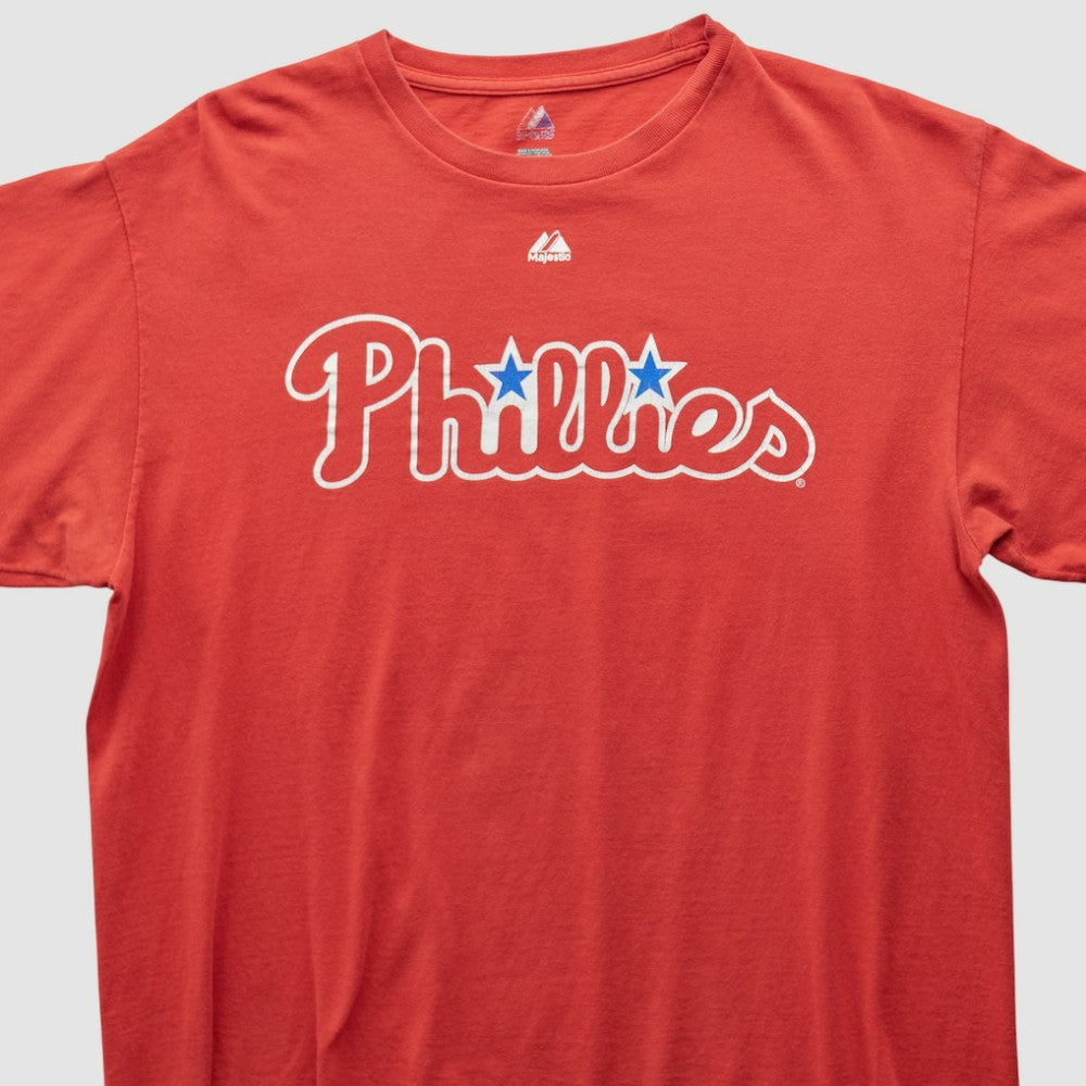 Philadelphia Phillies Majestic 2000s T-shirt - Red - M by Fanatics Real Vintage T-shirts
